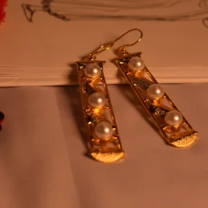 Moti Rekha Long Earrings