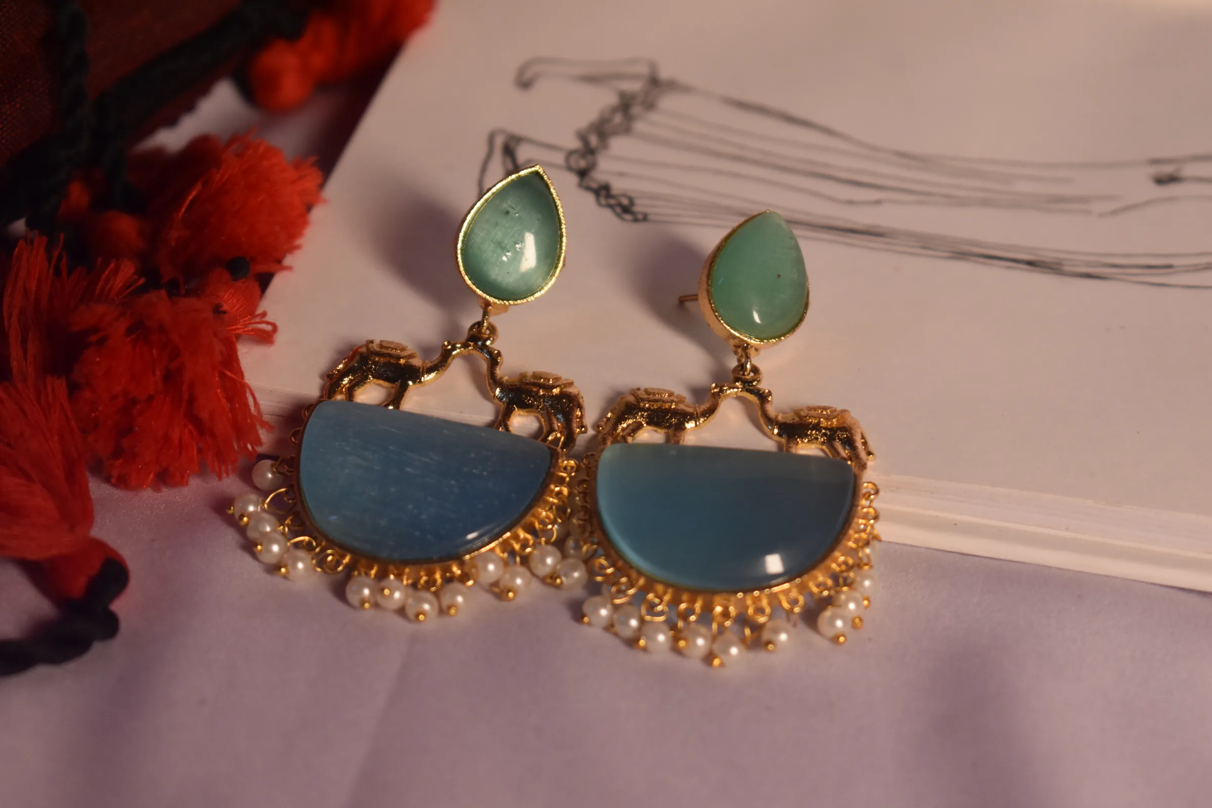 Neelambari Pearl Drop Earrings