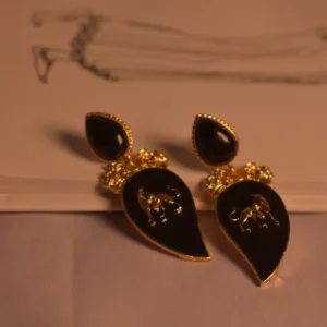 Sherni Maroon Teardrop Earrings