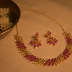 Mehri Gulab Necklace Set