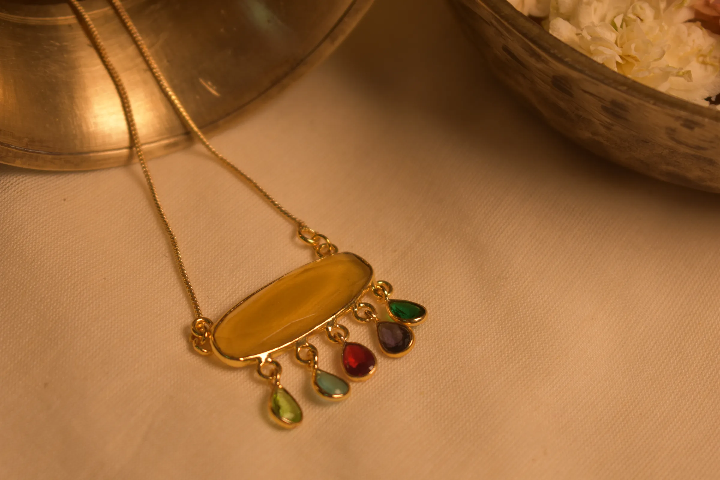Rangoli Drops Pendant Necklace - Image 3
