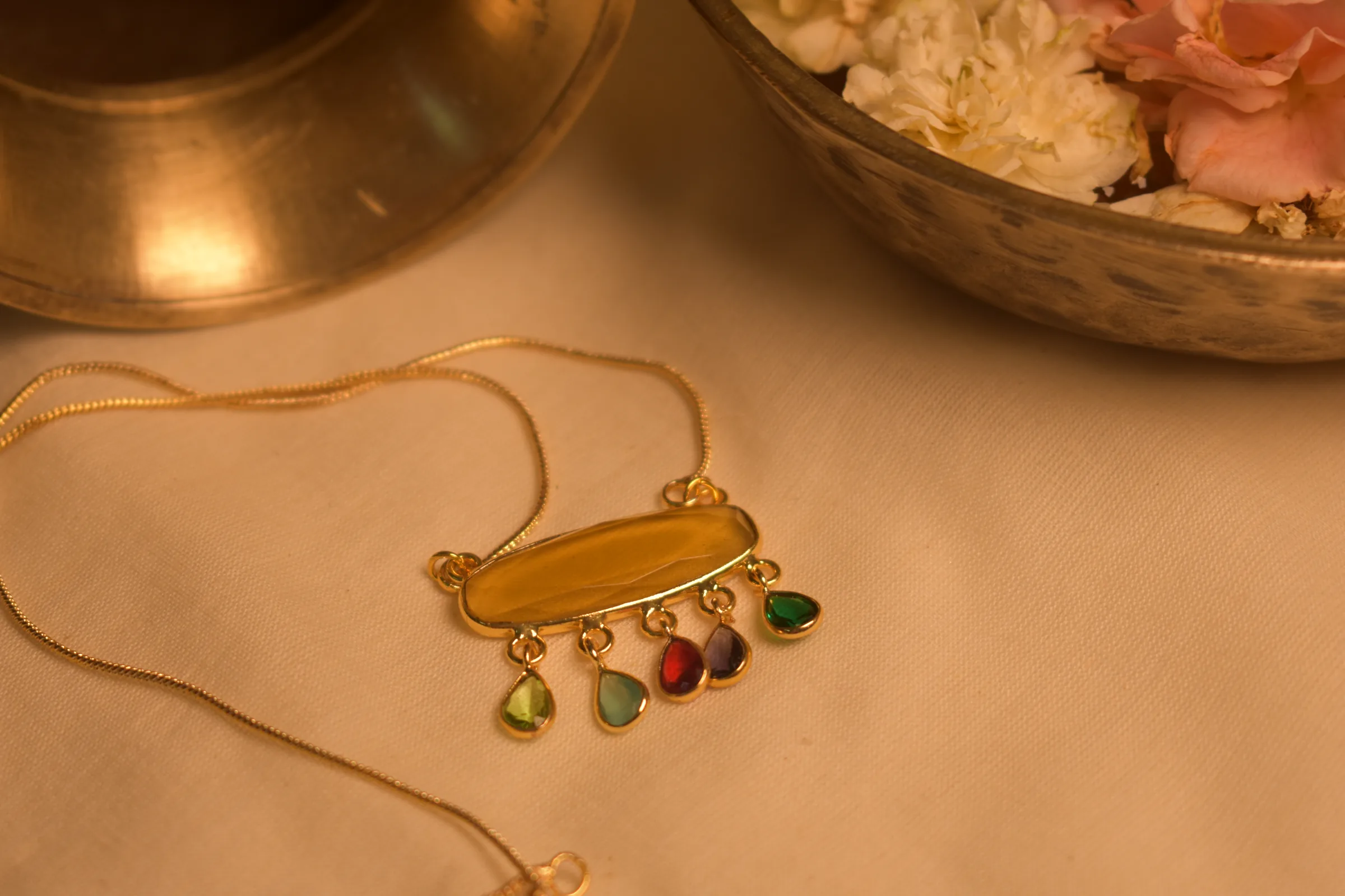Rangoli Drops Pendant Necklace